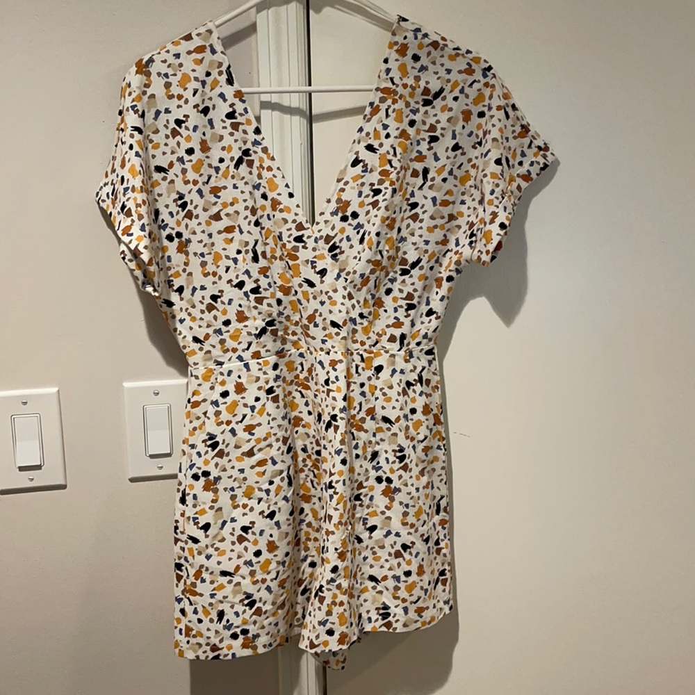 Speckle print romper